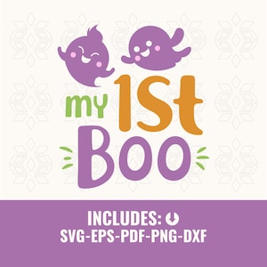 My 1st Boo Halloween SVG – Baby Ghosts Clipart (Digital Download)
