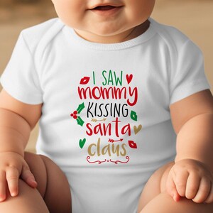 Eu vi a mamãe beijando o Papai Noel Design digital Decoração de Natal SVG PNG Impressão de arte festiva para férias Download instantâneo