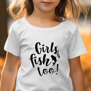 Mädchen Fisch auch digitales Design SVG Zitat, Angeln Liebhaber druckbare Kunst, svg eps pdf png dxf enthalten, digitaler Download