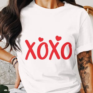 Impression numérique XOXO, art mural amour, jolie décoration romantique, enseigne imprimable, téléchargement immédiat, cadeau de la Saint-Valentin, oeuvre d'art lettres rouges