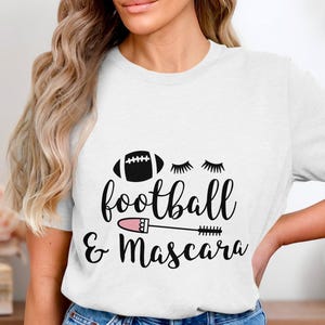 Football et mascara en téléchargement numérique, PNG sur le thème du sport, téléchargement immédiat pour sublimation, football et maquillage