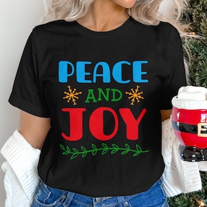 Peace and Joy Christmas Digital Design, Christmas Printable Wall Art, Holiday Home Decor, Instant Download