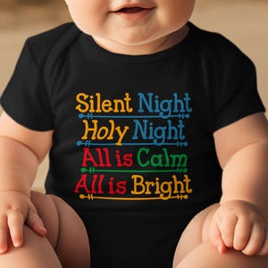 Silent Night Holy Night Christmas Digital Download All is Calm All is Bright Print Christmas Wall Art Decor