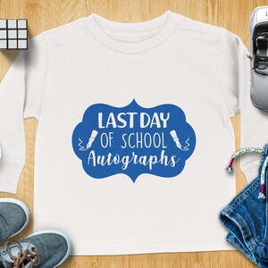 Last Day of School Autograph Sign Printable, Digital Last Day of School Activity, School Memory Keepsake, Classroom Fun