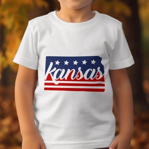 Téléchargement numérique de l'État du Kansas, impression d'art du Kansas, impression murale du Kansas, décoration d'intérieur du Kansas, affiche patriotique du Kansas, art de la carte du Kansas