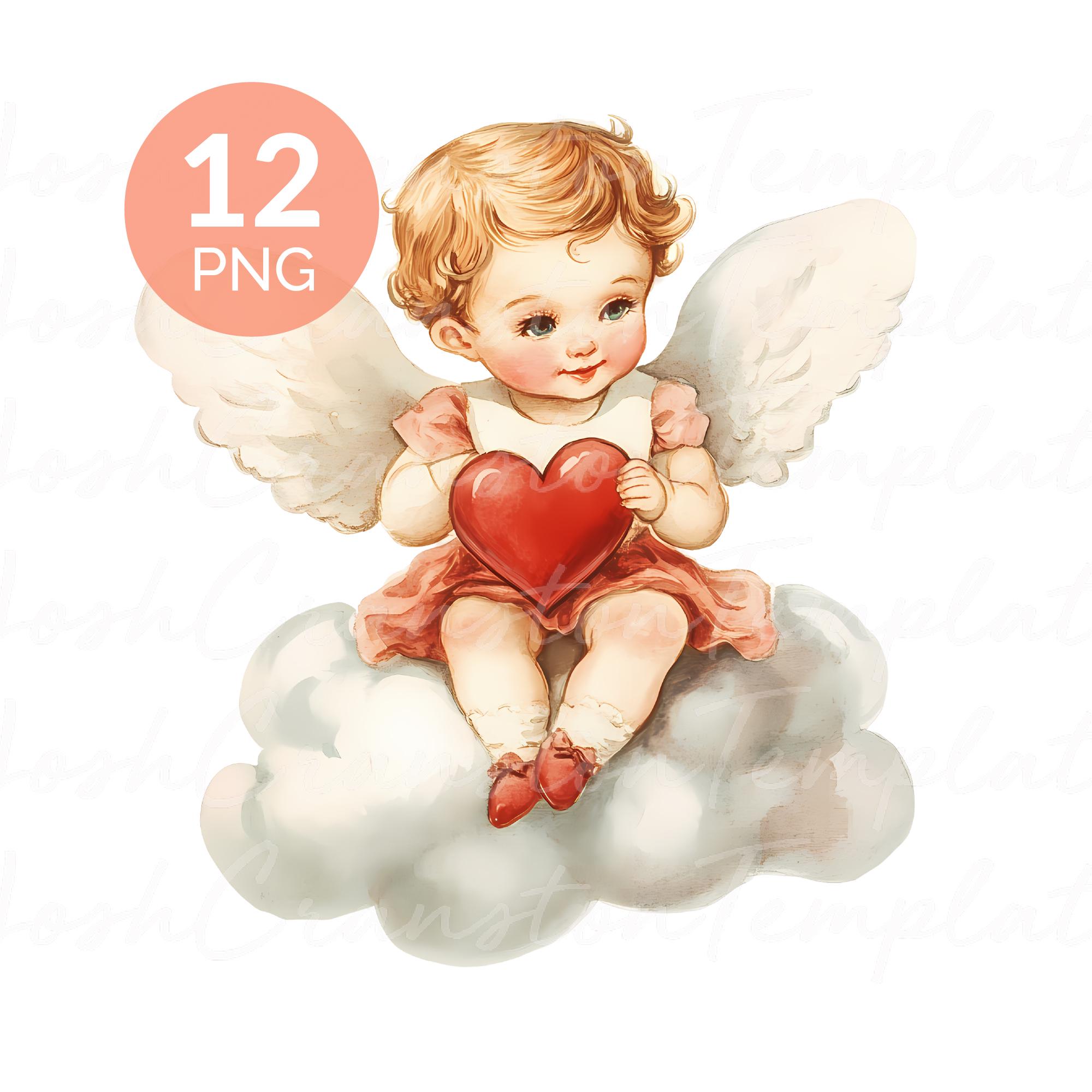 Cupid Angel Watercolor Pngs for Junk Journals and Crafts - Etsy