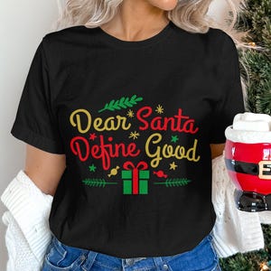 Divertente Natale Caro Babbo Natale Definizione Buon Design Digitale, Natale SVG, Clipart delle Vacanze, Stampa di Natale Carina, Decorazione di Natale