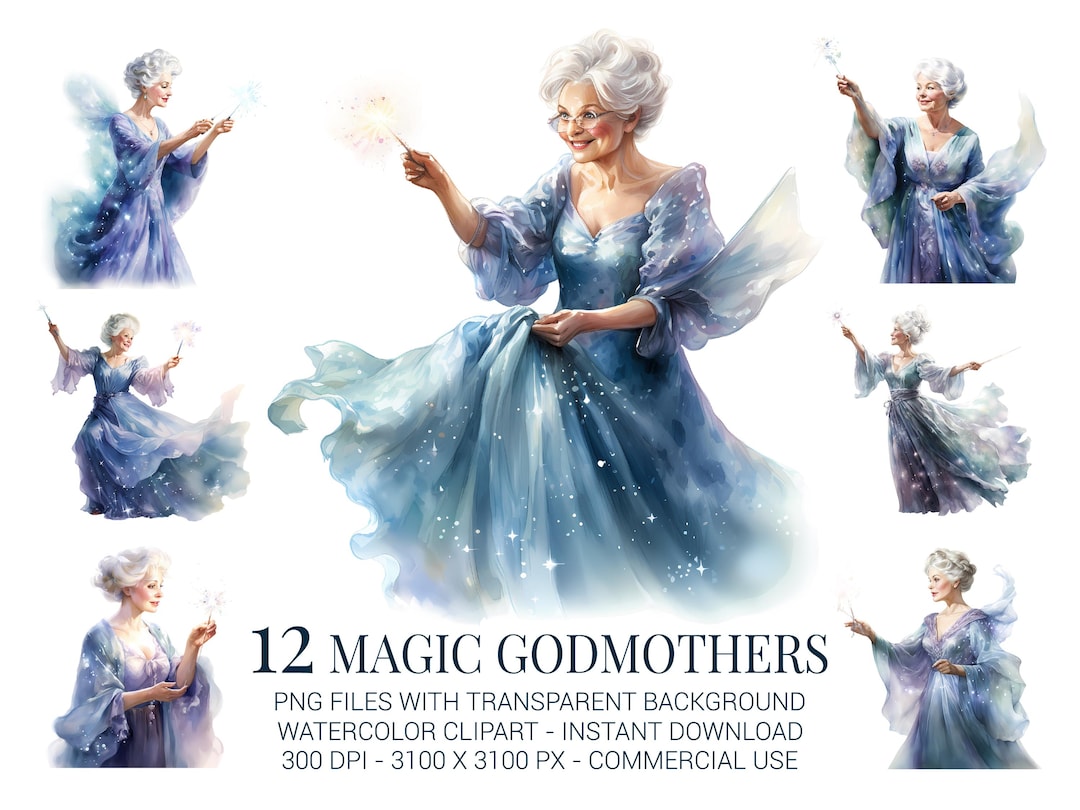 magic-godmother-clipart-set-12-watercolor-fairy-godmothers-with-wands