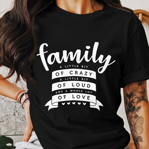 Familie Zitat, digitale Kunst, ein bisschen verrückt, ein bisschen laut, viel Liebe, druckbare Wandkunst, sofortiger Download