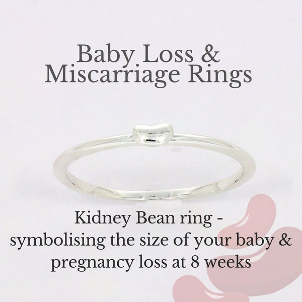 Kidney Bean Ring | Early Miscarriage | Baby loss | Pregnancy loss | Memorial Ring | Remembrance Ring
