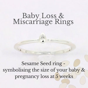 Sesame Seed Ring | Early Miscarriage | Baby loss | Pregnancy loss | Memorial Ring | Remembrance Ring