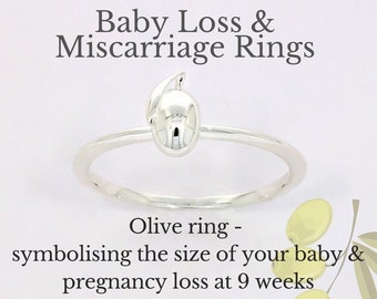 Olive Ring | Early Miscarriage | Baby loss | Pregnancy loss | Memorial Ring | Remembrance Ring