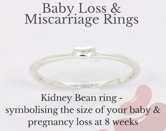 Kidney-Bohnen-Ring | Frühe Fehlgeburt | Babyverlust | Schwangerschaftsverlust | Gedenkring | Erinnerungsring