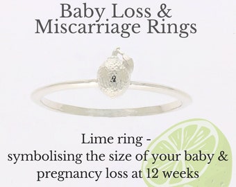 Lime Ring | Early Miscarriage | Baby loss | Pregnancy loss | Memorial Ring | Remembrance Ring