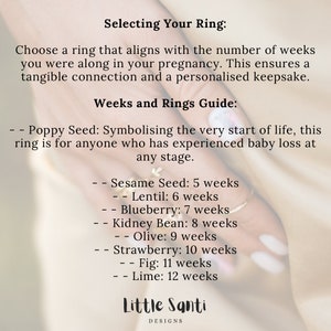 Sesame Seed Ring Early Miscarriage Baby loss Pregnancy loss Memorial Ring Remembrance Ring image 7