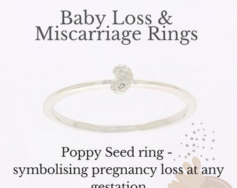 Mohn Ring | Frühe Fehlgeburt | Babyverlust | Schwangerschaft Verlust | Gedenkring | Erinnerungs-Ring