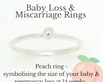 Peach Ring | Miscarriage | Baby loss | Pregnancy loss | Memorial Ring | Remembrance Ring