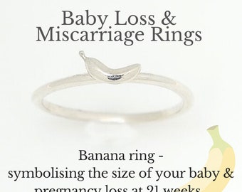 Banana Ring | Miscarriage | Baby loss | Pregnancy loss | Memorial Ring | Remembrance Ring