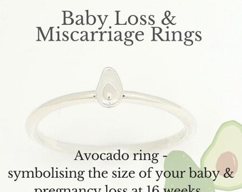 Avocado-Ring | Fehlgeburt | Babyverlust | Schwangerschaftsverlust | Gedenkring | Erinnerungsring