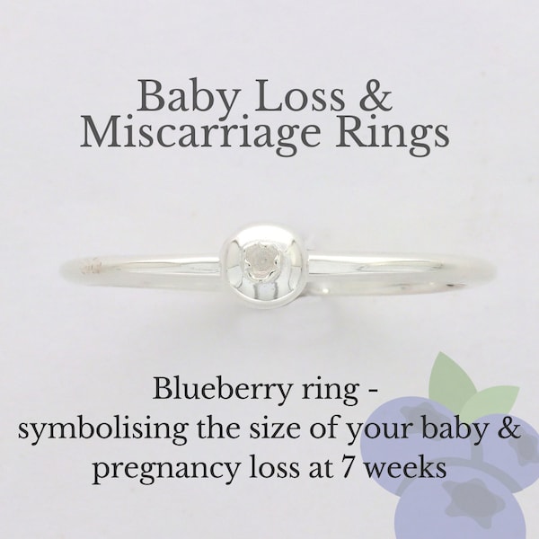 Blaubeere Ring | Frühe Fehlgeburt | Babyverlust | Schwangerschaft Verlust | Gedenkring | Erinnerungs-Ring