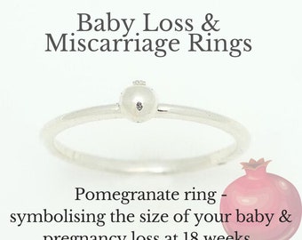 Pomegranate Ring | Miscarriage | Baby loss | Pregnancy loss | Memorial Ring | Remembrance Ring