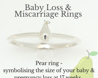 Pear Ring | Miscarriage | Baby loss | Pregnancy loss | Memorial Ring | Remembrance Ring