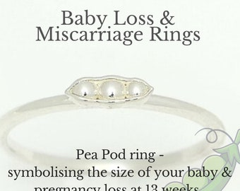 Pea Pod Ring | Early Miscarriage | Baby loss | Pregnancy loss | Memorial Ring | Remembrance Ring