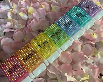 Blinged Bedazzled Pillendoosje 7 dagen pillendoosje