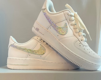 Air Force One women’s size  bedazzled with crystal  rhinestones customizable.