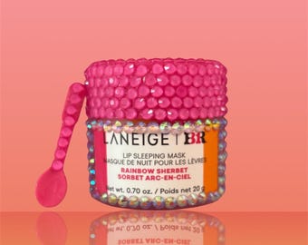 Mascarilla labial Rainbow Sherbet de Blinged Laneige: Frasco deslumbrante con diamantes de imitación