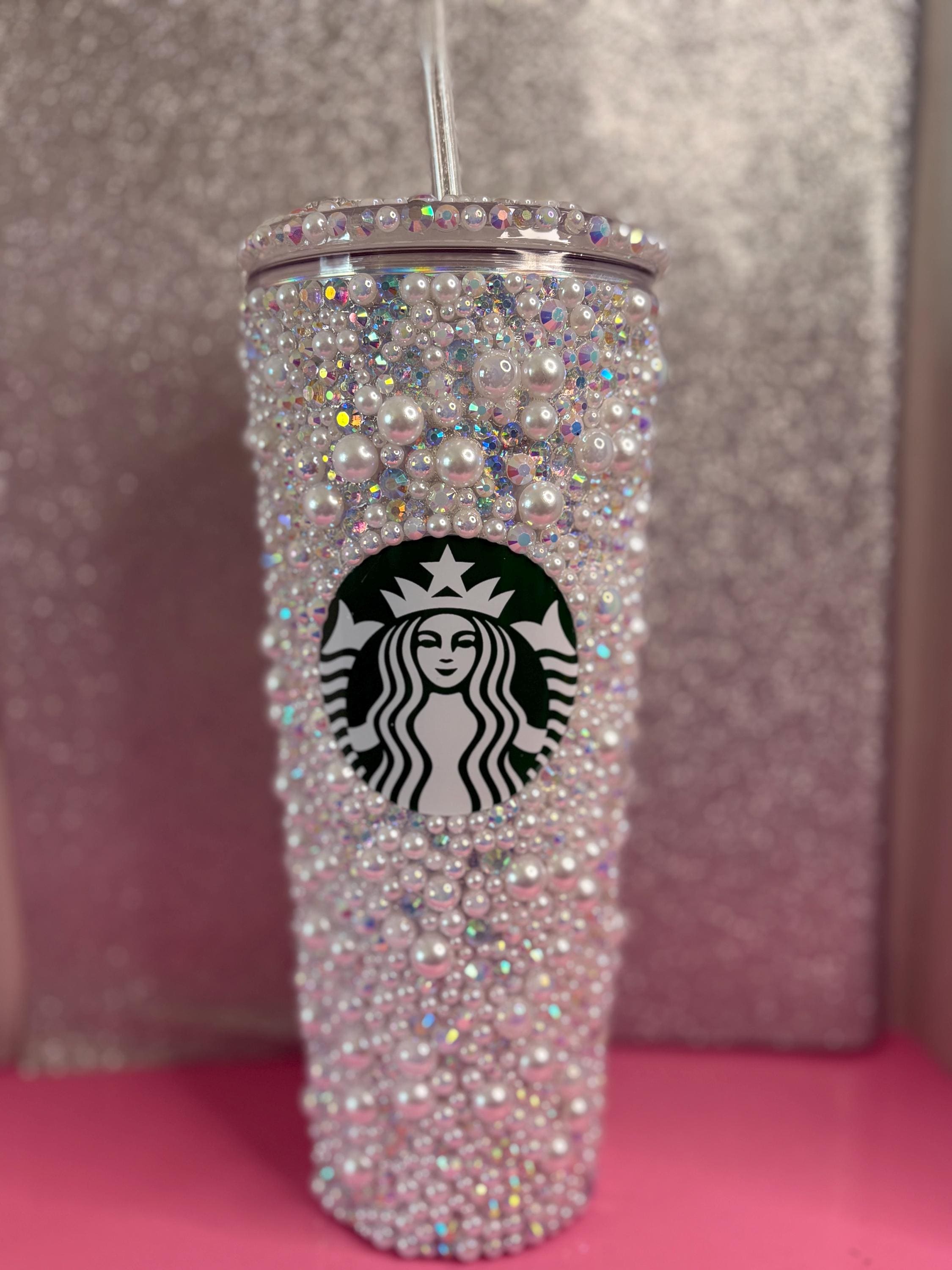 Blinged Pearl & Crystal Starbucks Venti Cup: Bedazzled Iced Coffee Cup -  Etsy