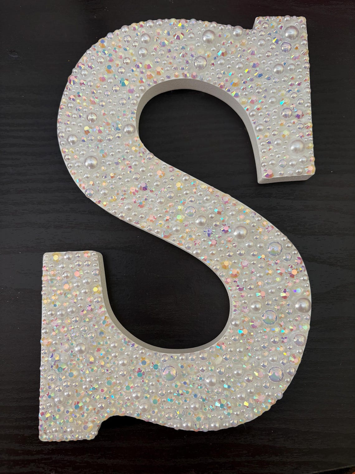 Bedazzled Letter With Pearls and Crystal Rhinestones Customizable to ...