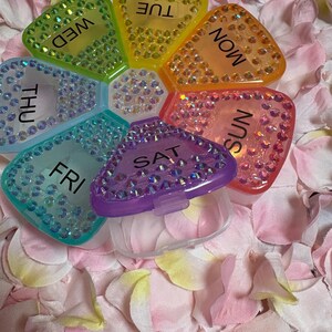 Blinged and Bedazzled Pill Box 7 Day Pill Organizer image 2