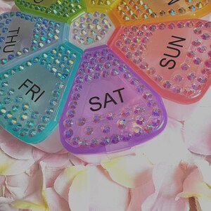 Blinged and Bedazzled Pill Box 7 Day Pill Organizer image 6