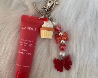 リップバームキーホルダー：ミニラネージュのハンドメイドバッグ