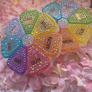 Blinged and Bedazzled Pill Box 7 Day Pill Organizer image 8