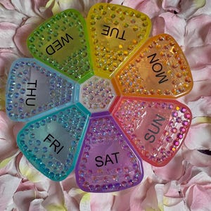 Blinged and Bedazzled Pill Box 7 Day Pill Organizer image 4