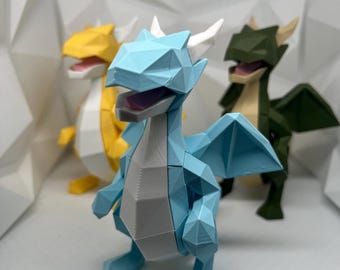 Dragon Puzzle | Magnetic Puzzle | Dragon Toys | Dragon Decorations | Dragon Gifts | Customizable Dragon Figurine | Low Poly