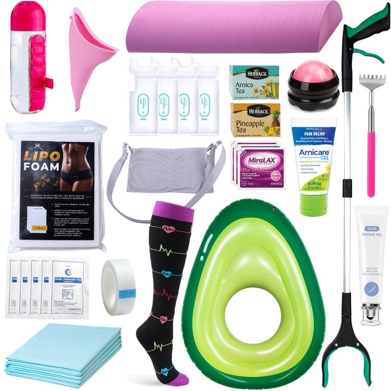 BBL Supplies After Surgery Kit BBL Recovery Post Surgery Package 32 Piece Set Everything You Need for your Mommy Makeover image 1