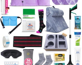 Deluxe Mastectomy and Breast Augmentation Recovery Supplies Kit – Post Op Essentials and Luxury Must Haves Gift Box