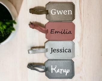 Benutzerdefinierter PU-Leder-Gepäckanhänger und Passport-Cover-Set, Reisegeschenke, Flitterwochen-Geschenke, personalisierte Name Passport-Cover, Reise-Accessoires