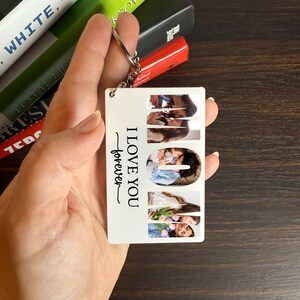 Personalized Photo Keychain, Custom Photo Acrylic Keychain, Personalized Mothers Gift, Mom&#39;s Birthday Gift, I love You Forever Keyring