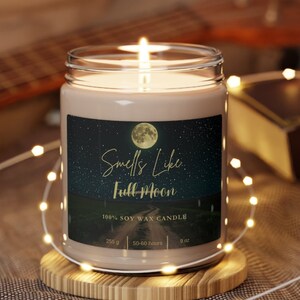 Full Moon Scented Candle: Mystical Aroma, Natural Soy Wax
