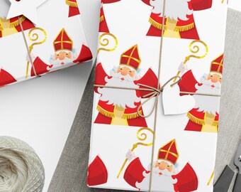 Saint Nicholas Wrapping Paper : Festive Sinterklaas Design