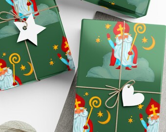 Saint Nicholas Wrapping Paper: Festive  Sinterklass Design