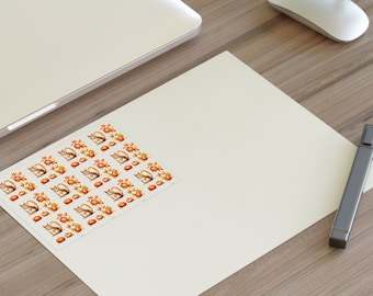 Autumn Squirrel Stickers: Rustic Vinyl Decals for Journaling