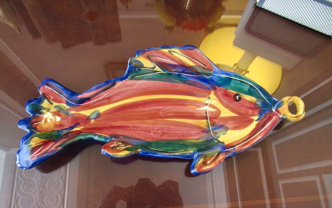 Ceramic Fish Shaped Serving Tray, Ceramic Fish Shaped Serving Platter