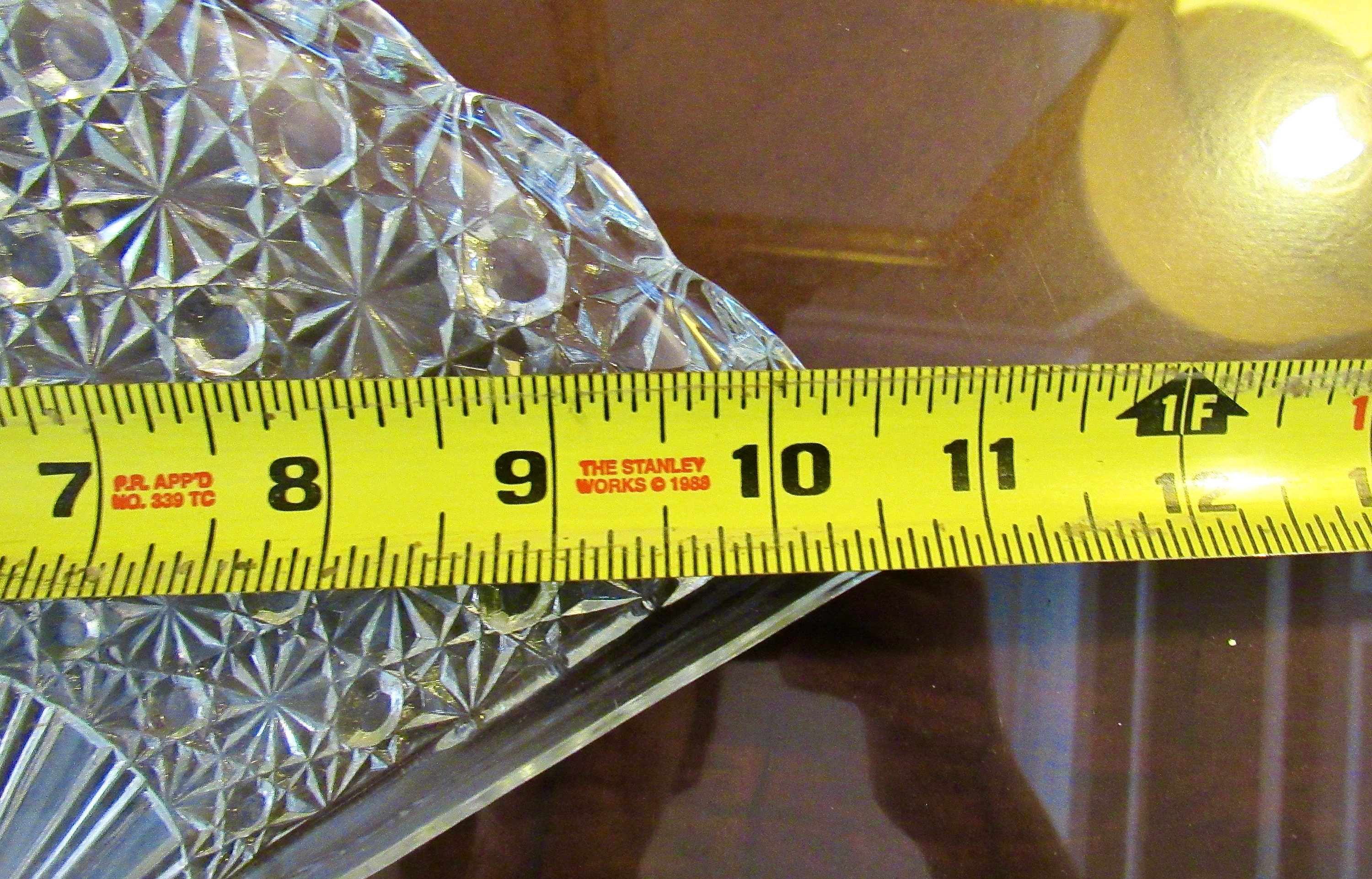 Vintage Fan Shaped Glass Dish Trinket Dish Grand Millennial Etsy