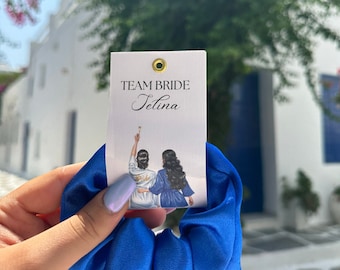 Bridal Satin Scrunchies | Bridesmaids JGA Scrunchies | Bridalboxx | Bridesmaid Silk Satin Scrunchies | Personalized Bridesmaid Scrunchie
