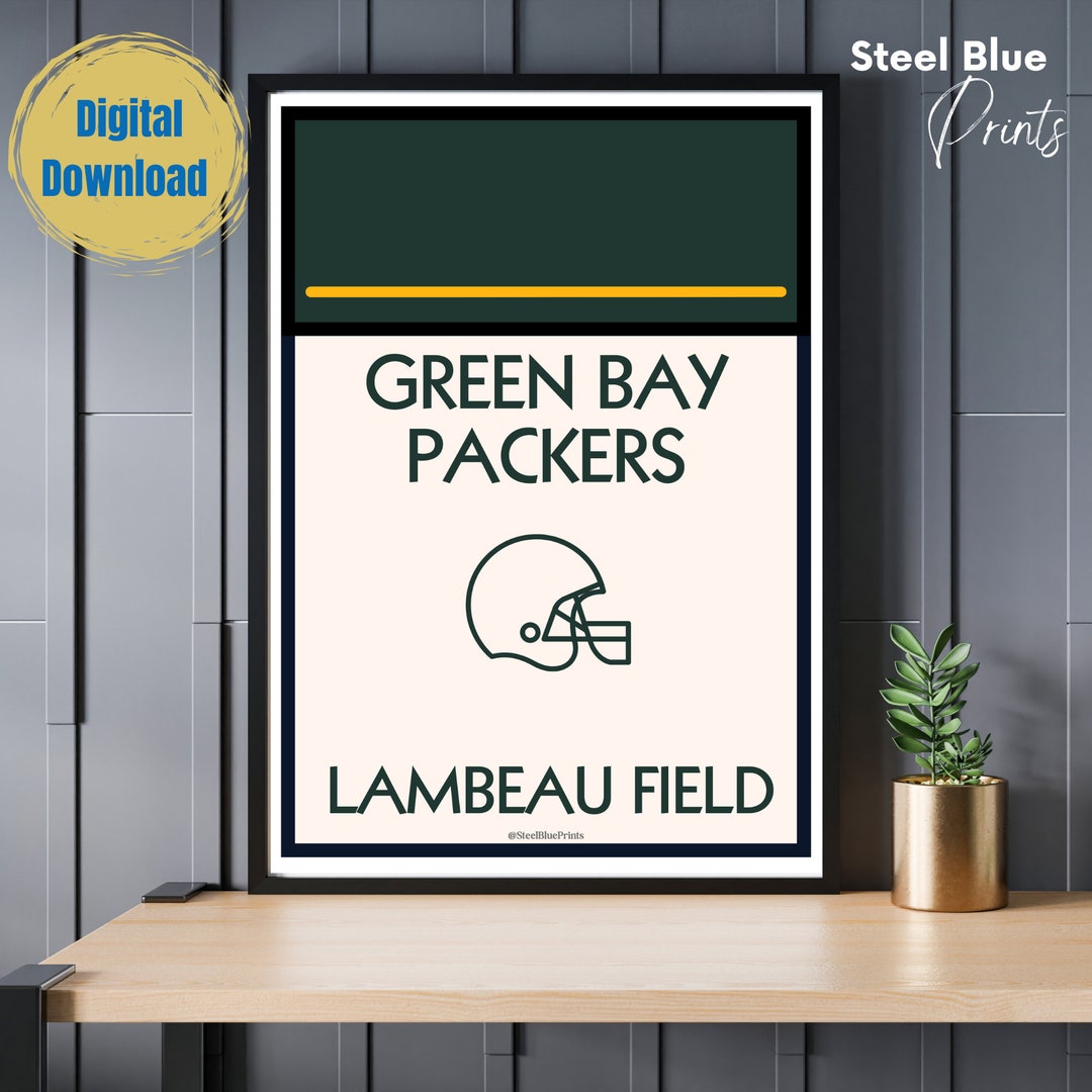 Green Bay Packers NFL Team Poster Memorabilia Team Stadium - Etsy